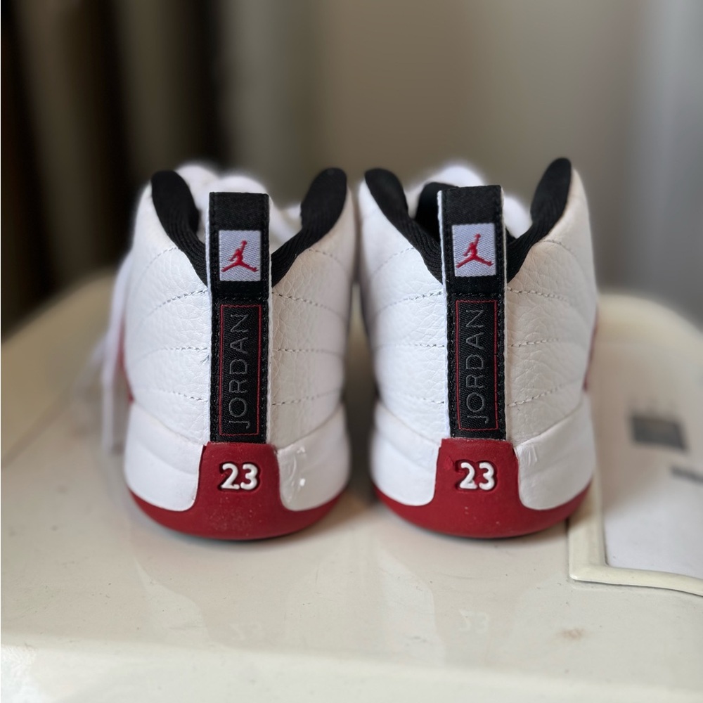 Jordan Retro Red and White Sneakers - Picture 2 of 6